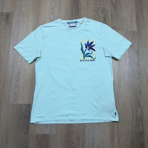Scotch & Sod Shirt Mens Extra Large Blue Wildflower Amsterdam Designer Graphic